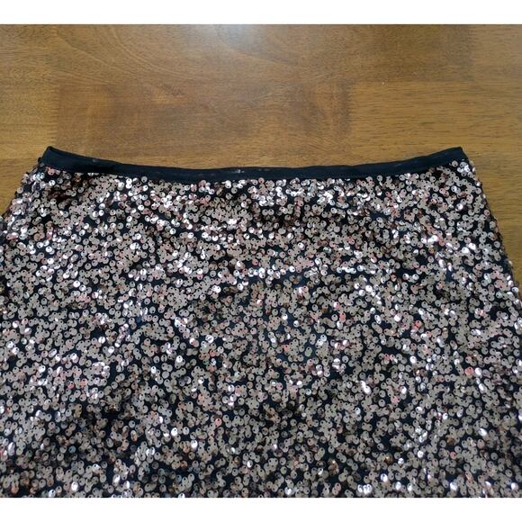 Buddy Love Black Gold Sequin Mini Skirt XL NWT NYE Party Glam Holiday Sparkle - Picture 8 of 8